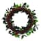22" Red, White & Blue Floral Wreath With Berries